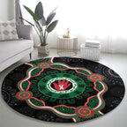 Australia Bowel Cancer Awareness Month Round Carpet Brave Strong Aboriginal Art