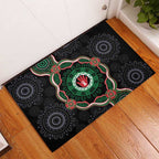 Australia Bowel Cancer Awareness Month Rubber Doormat Brave Strong Aboriginal Art