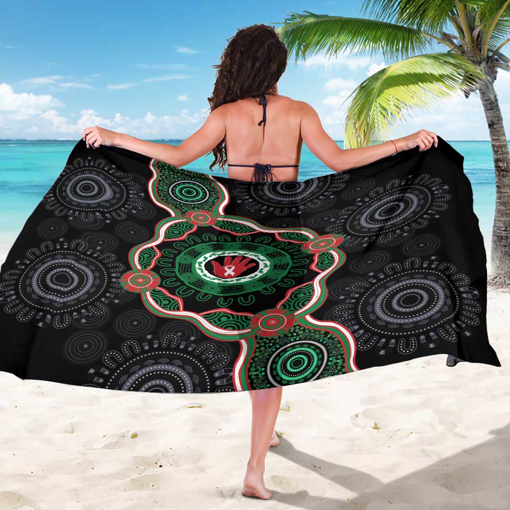 Australia Bowel Cancer Awareness Month Sarong Brave Strong Aboriginal Art