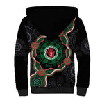 Australia Bowel Cancer Awareness Month Sherpa Hoodie Brave Strong Aboriginal Art