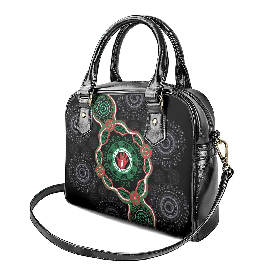 Australia Bowel Cancer Awareness Month Shoulder Handbag Brave Strong Aboriginal Art
