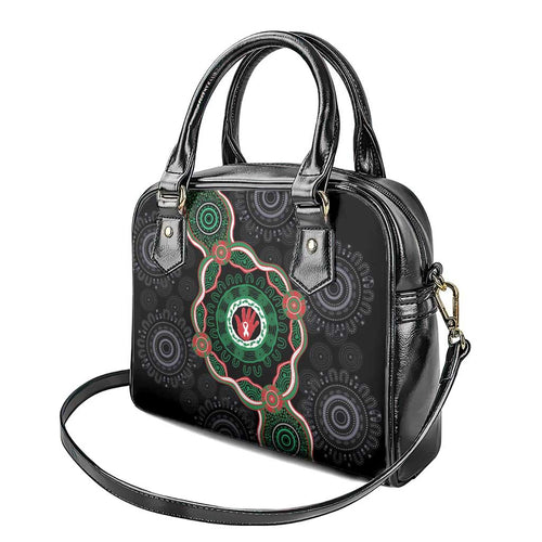 Australia Bowel Cancer Awareness Month Shoulder Handbag Brave Strong Aboriginal Art