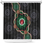Australia Bowel Cancer Awareness Month Shower Curtain Brave Strong Aboriginal Art