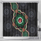 Australia Bowel Cancer Awareness Month Shower Curtain Brave Strong Aboriginal Art