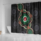 Australia Bowel Cancer Awareness Month Shower Curtain Brave Strong Aboriginal Art