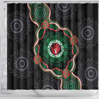 Australia Bowel Cancer Awareness Month Shower Curtain Brave Strong Aboriginal Art