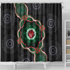 Australia Bowel Cancer Awareness Month Shower Curtain Brave Strong Aboriginal Art