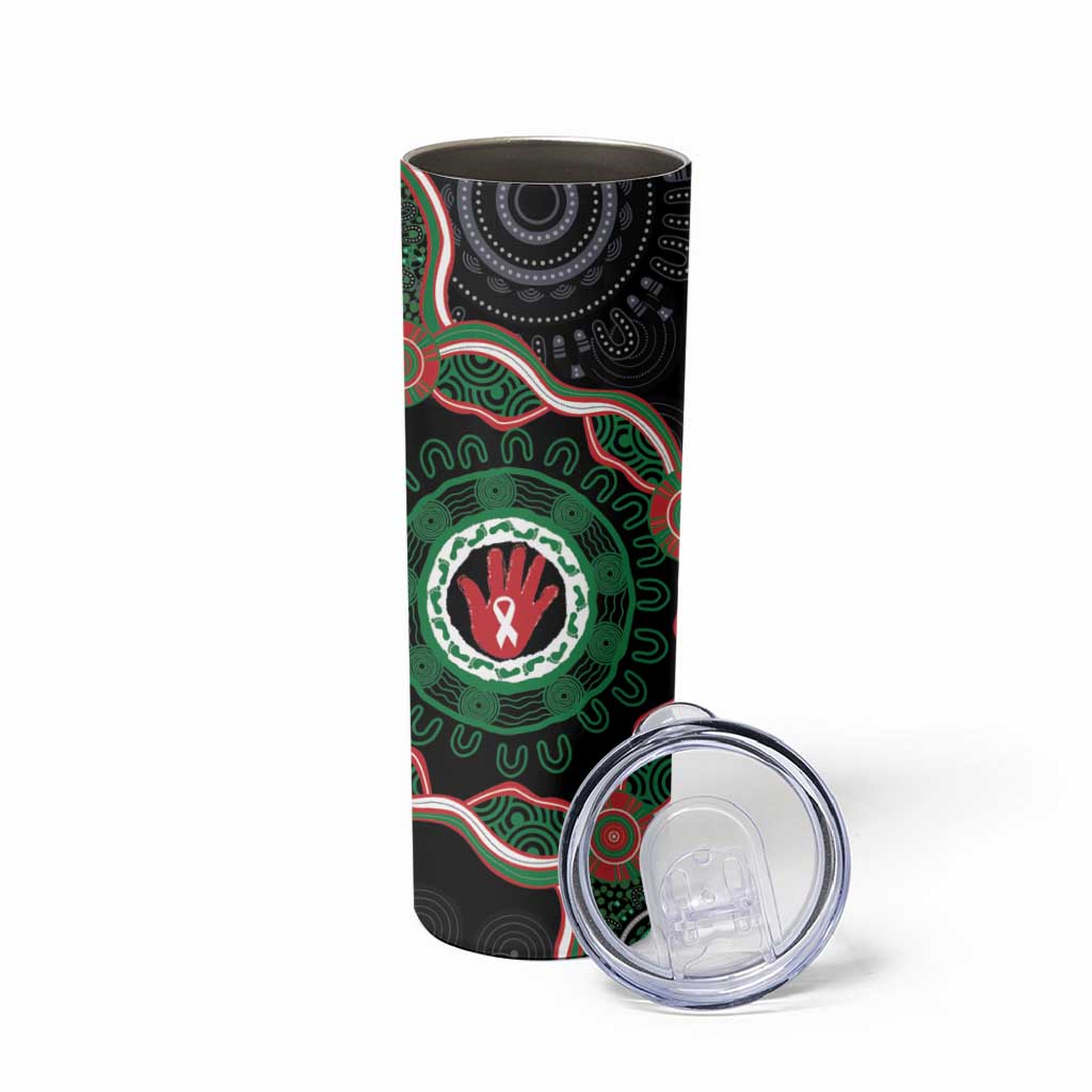 Australia Bowel Cancer Awareness Month Skinny Tumbler Brave Strong Aboriginal Art