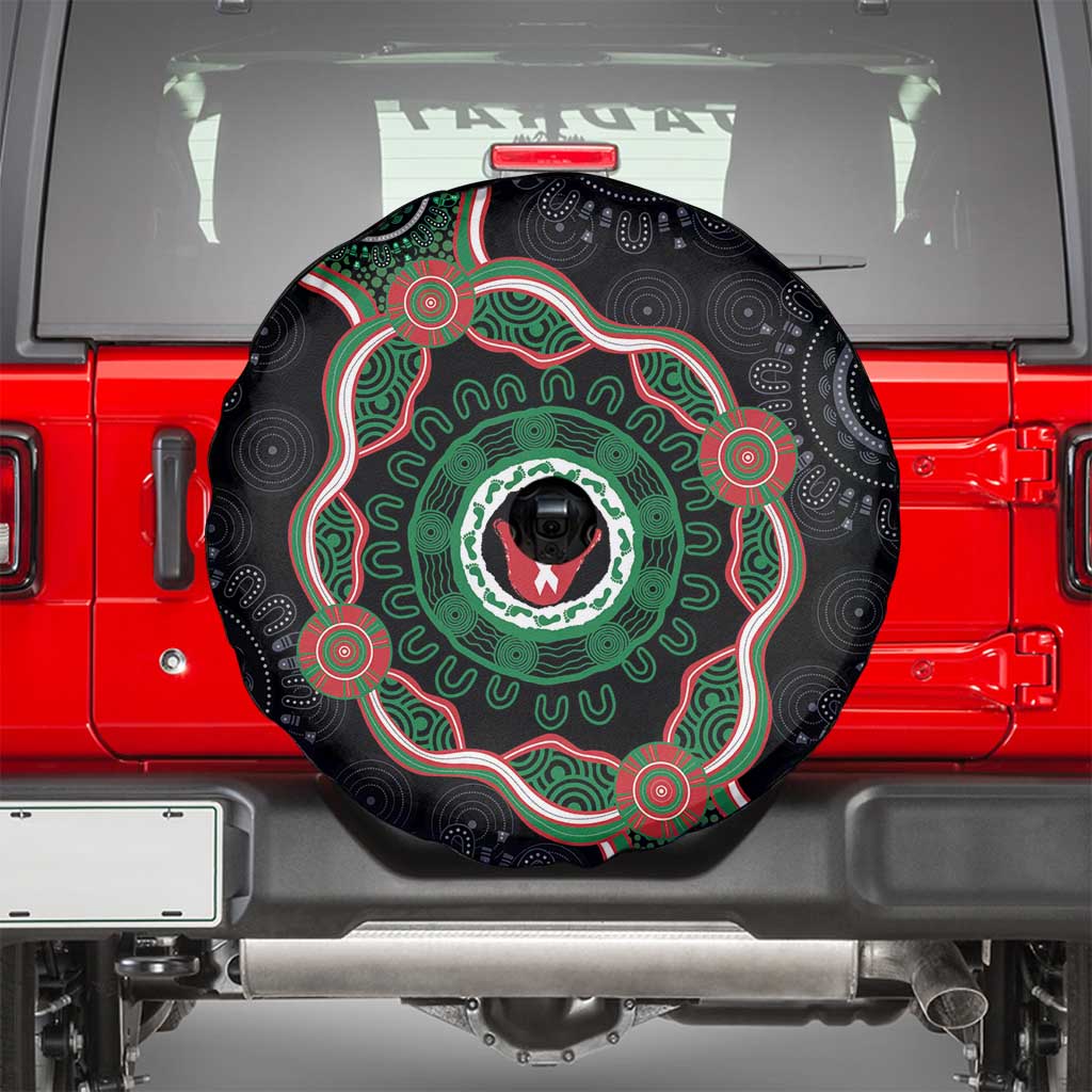 Australia Bowel Cancer Awareness Month Spare Tire Cover Brave Strong Aboriginal Art