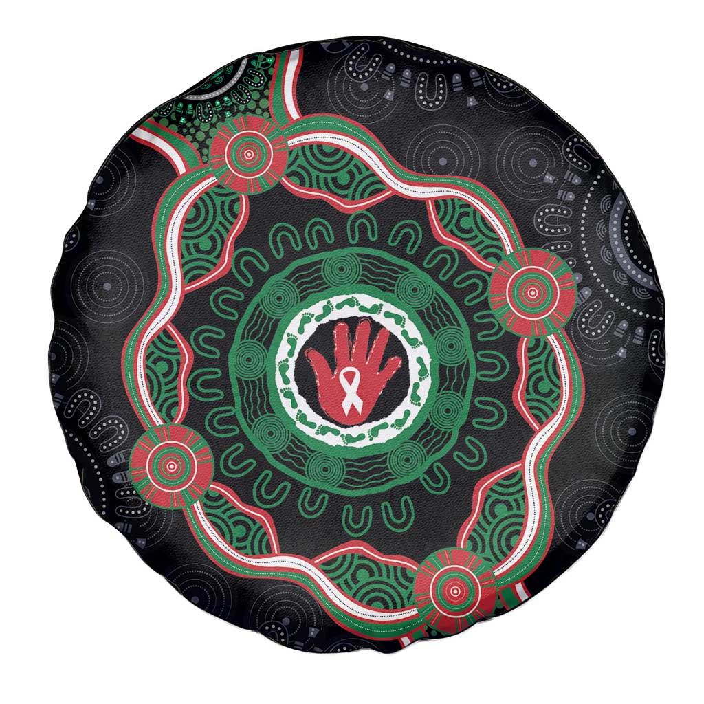 Australia Bowel Cancer Awareness Month Spare Tire Cover Brave Strong Aboriginal Art