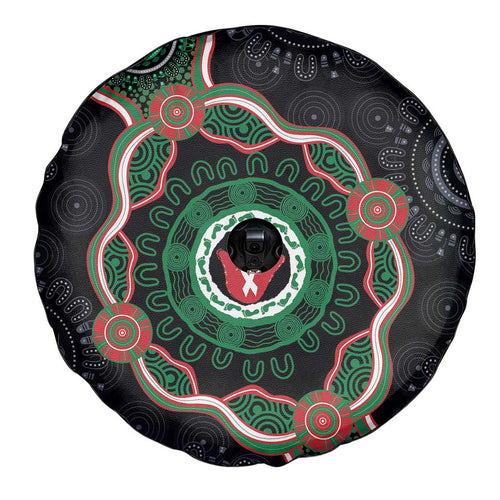 Australia Bowel Cancer Awareness Month Spare Tire Cover Brave Strong Aboriginal Art