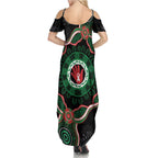 Australia Bowel Cancer Awareness Month Summer Maxi Dress Brave Strong Aboriginal Art