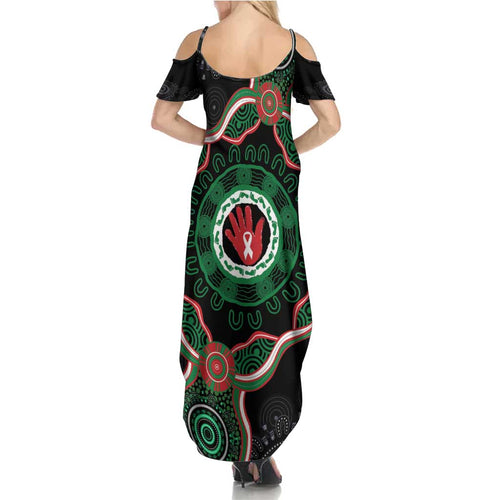 Australia Bowel Cancer Awareness Month Summer Maxi Dress Brave Strong Aboriginal Art