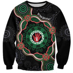 Australia Bowel Cancer Awareness Month Sweatshirt Brave Strong Aboriginal Art