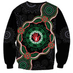 Australia Bowel Cancer Awareness Month Sweatshirt Brave Strong Aboriginal Art