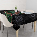 Australia Bowel Cancer Awareness Month Tablecloth Brave Strong Aboriginal Art