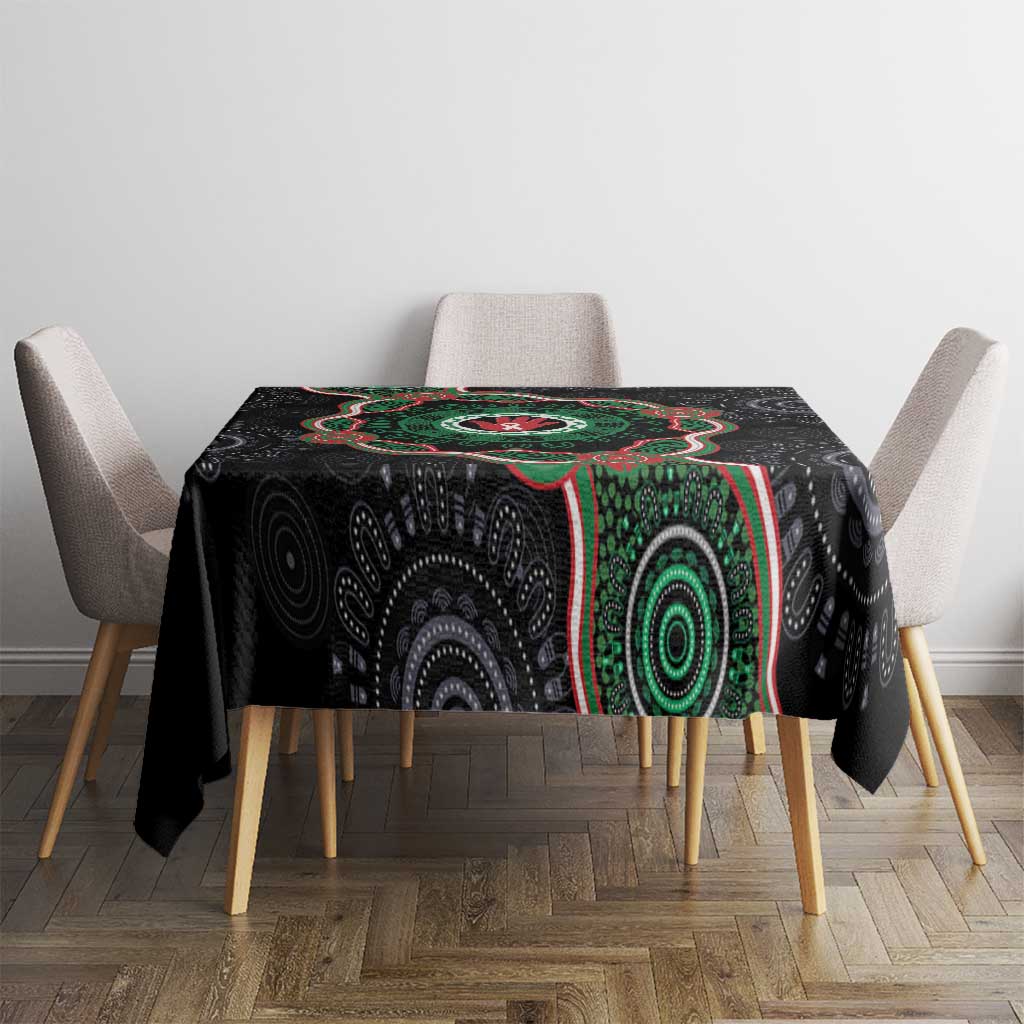 Australia Bowel Cancer Awareness Month Tablecloth Brave Strong Aboriginal Art
