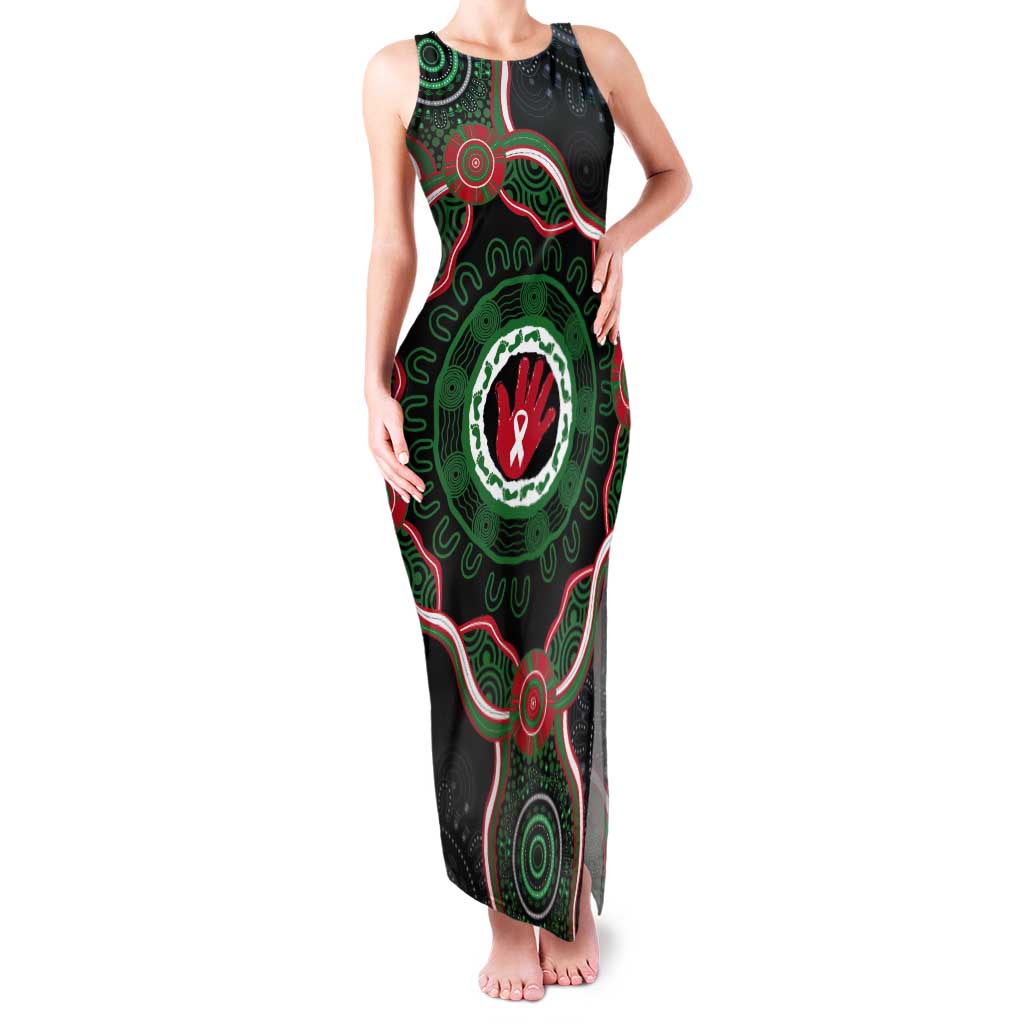 Australia Bowel Cancer Awareness Month Tank Maxi Dress Brave Strong Aboriginal Art