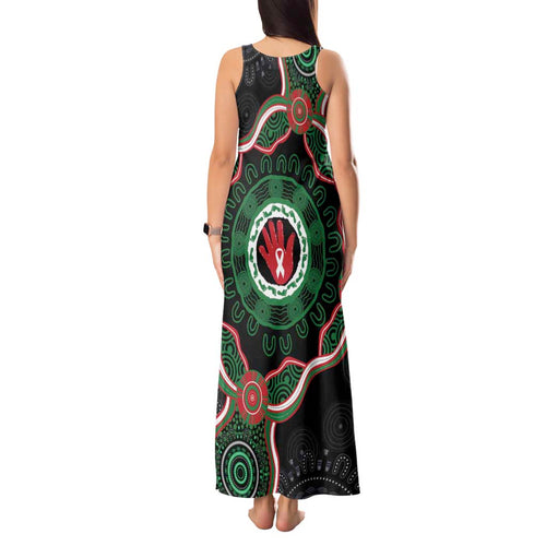 Australia Bowel Cancer Awareness Month Tank Maxi Dress Brave Strong Aboriginal Art