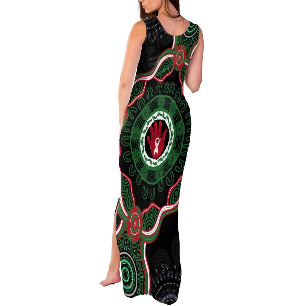 Australia Bowel Cancer Awareness Month Tank Maxi Dress Brave Strong Aboriginal Art