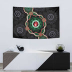 Australia Bowel Cancer Awareness Month Tapestry Brave Strong Aboriginal Art