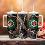 Australia Bowel Cancer Awareness Month Tumbler With Handle Brave Strong Aboriginal Art