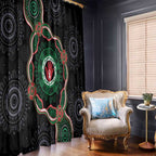 Australia Bowel Cancer Awareness Month Window Curtain Brave Strong Aboriginal Art