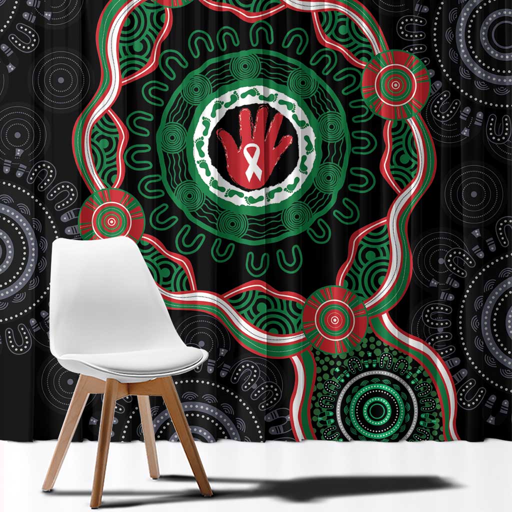 Australia Bowel Cancer Awareness Month Window Curtain Brave Strong Aboriginal Art
