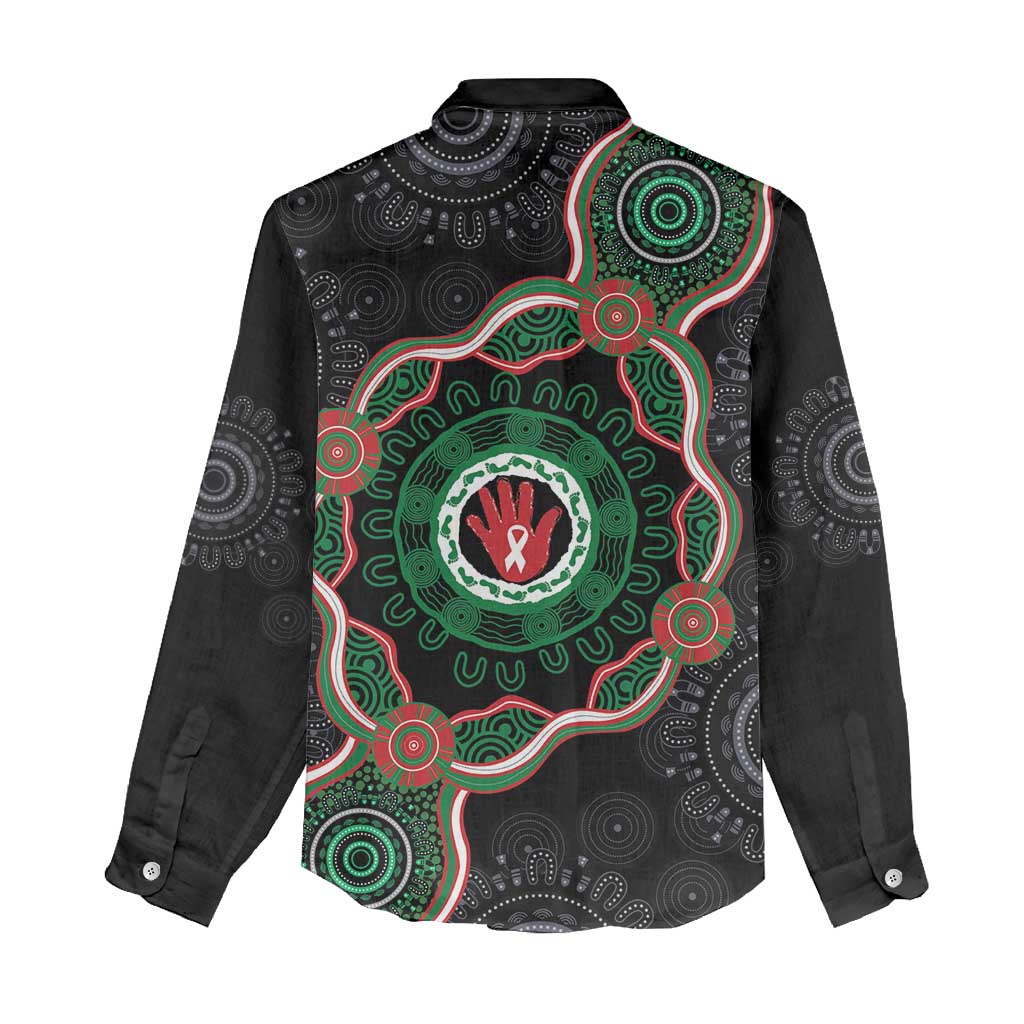 Australia Bowel Cancer Awareness Month Women Casual Shirt Brave Strong Aboriginal Art