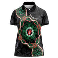 Australia Bowel Cancer Awareness Month Women Polo Shirt Brave Strong Aboriginal Art