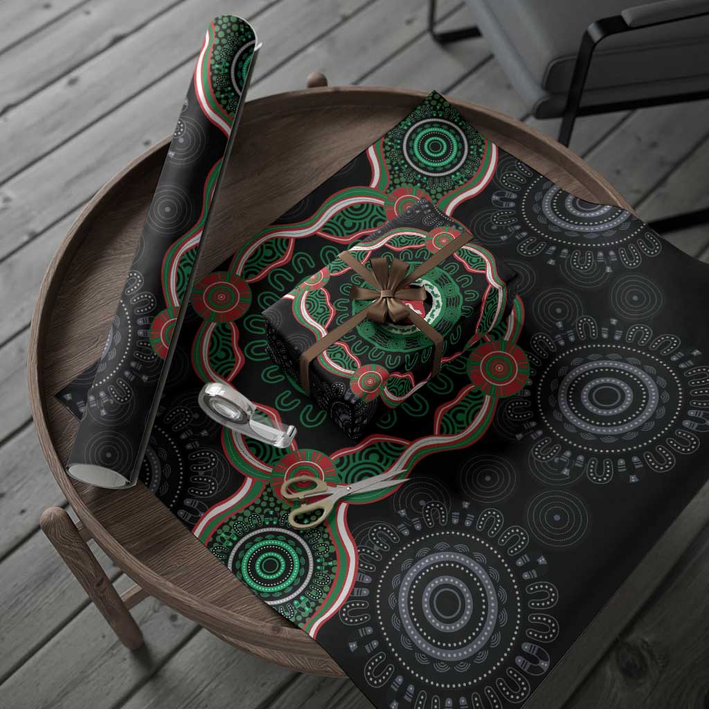 Australia Bowel Cancer Awareness Month Wrapping Paper Brave Strong Aboriginal Art - Aussie Hoodie