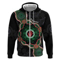 Australia Bowel Cancer Awareness Month Zip Hoodie Brave Strong Aboriginal Art