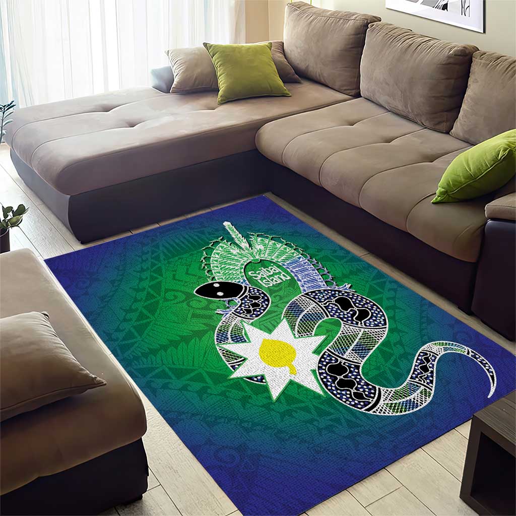 Australia Saibai Island Area Rug Papuan Black Snake With Dhari