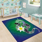 Australia Saibai Island Area Rug Papuan Black Snake With Dhari