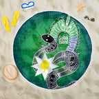 Australia Saibai Island Beach Blanket Papuan Black Snake With Dhari