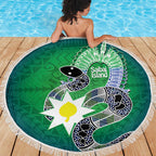 Australia Saibai Island Beach Blanket Papuan Black Snake With Dhari