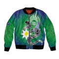 Australia Saibai Island Bomber Jacket Papuan Black Snake With Dhari