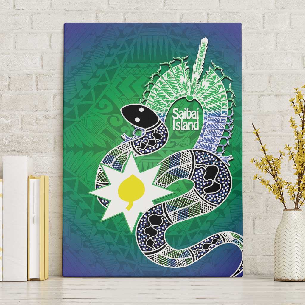 Australia Saibai Island Canvas Wall Art Papuan Black Snake With Dhari