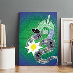 Australia Saibai Island Canvas Wall Art Papuan Black Snake With Dhari