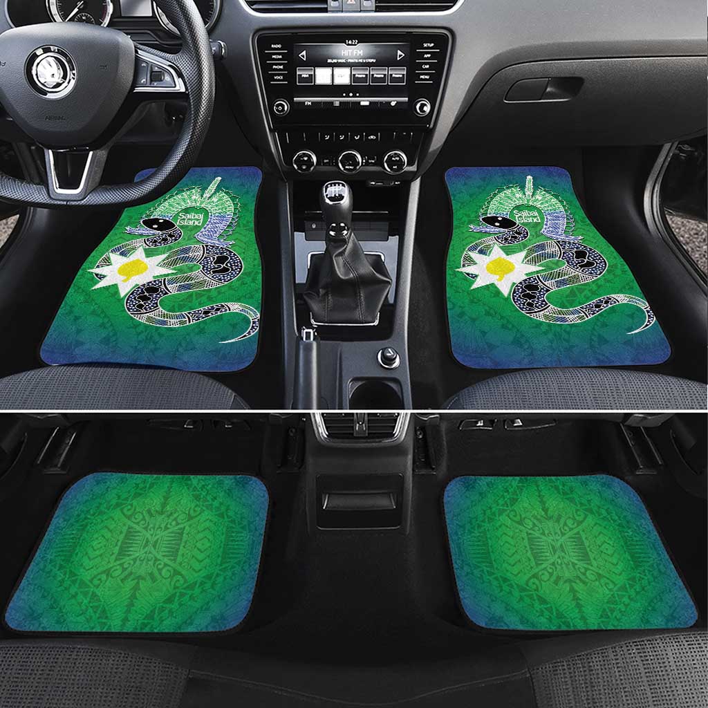 Australia Saibai Island Car Mats Papuan Black Snake With Dhari