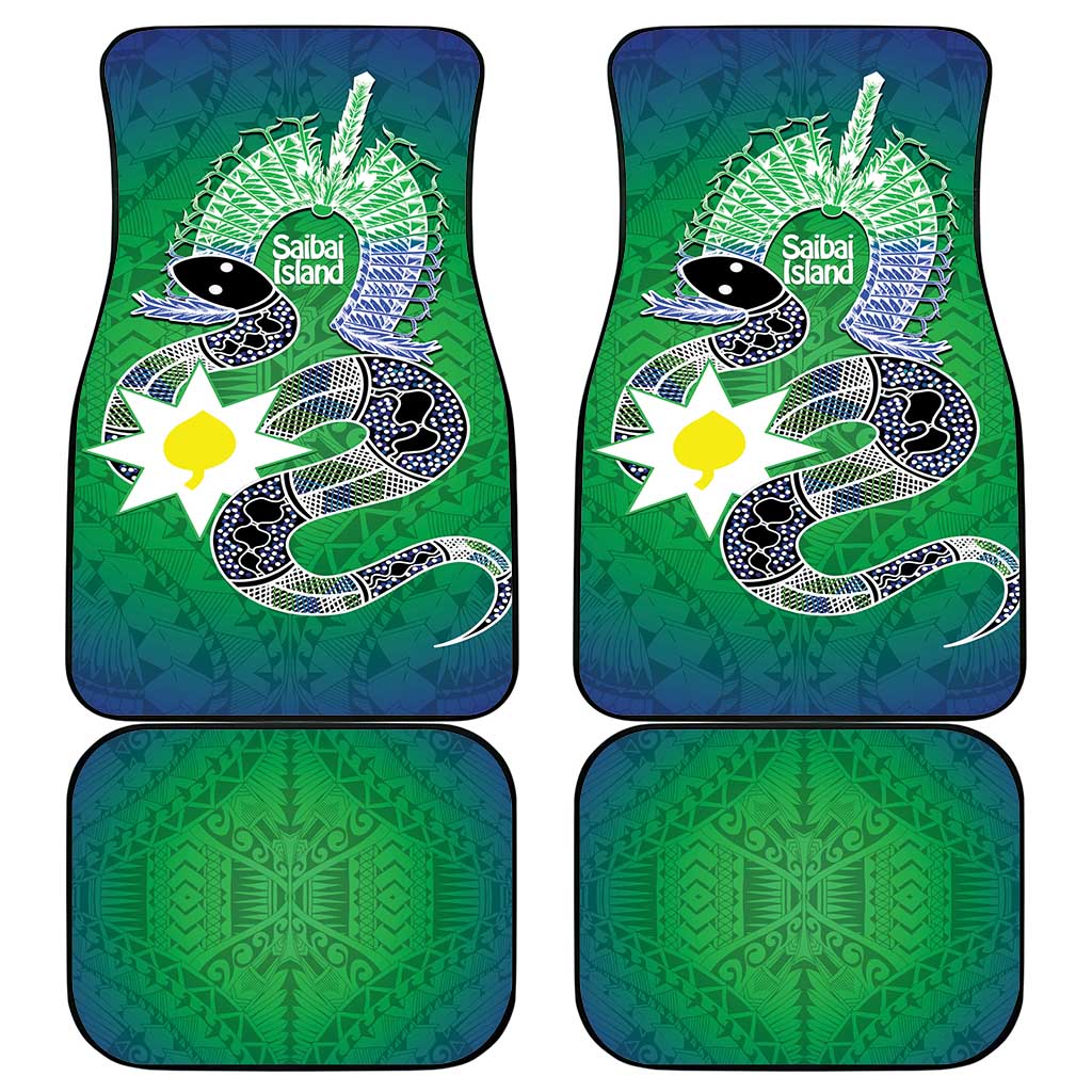 Australia Saibai Island Car Mats Papuan Black Snake With Dhari