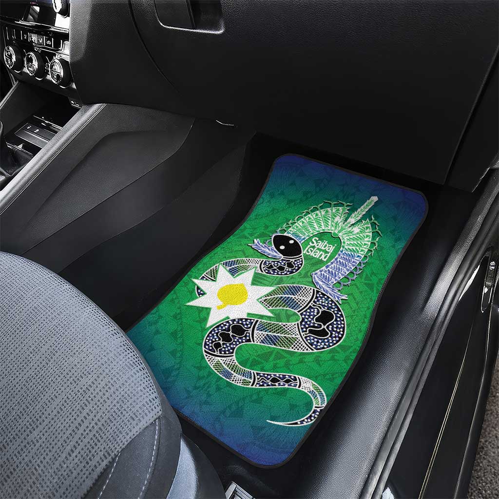 Australia Saibai Island Car Mats Papuan Black Snake With Dhari