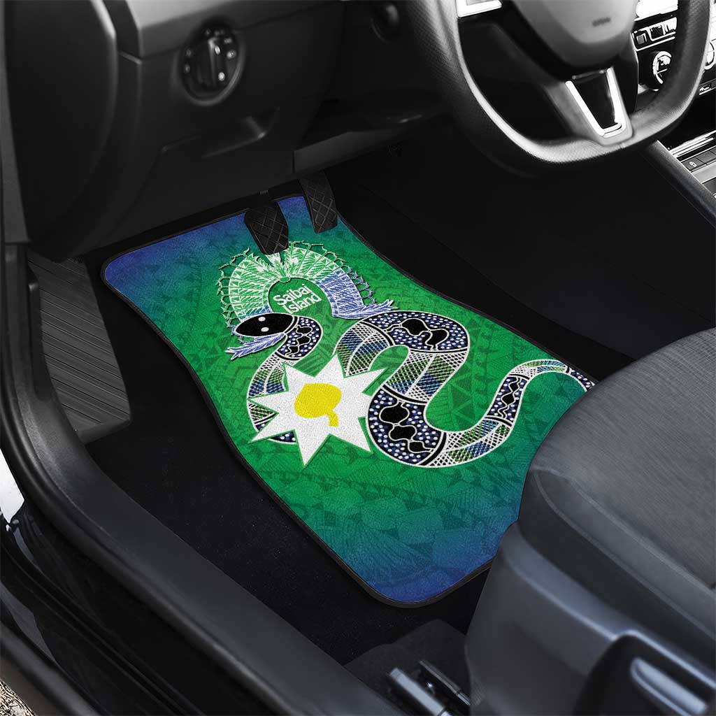Australia Saibai Island Car Mats Papuan Black Snake With Dhari