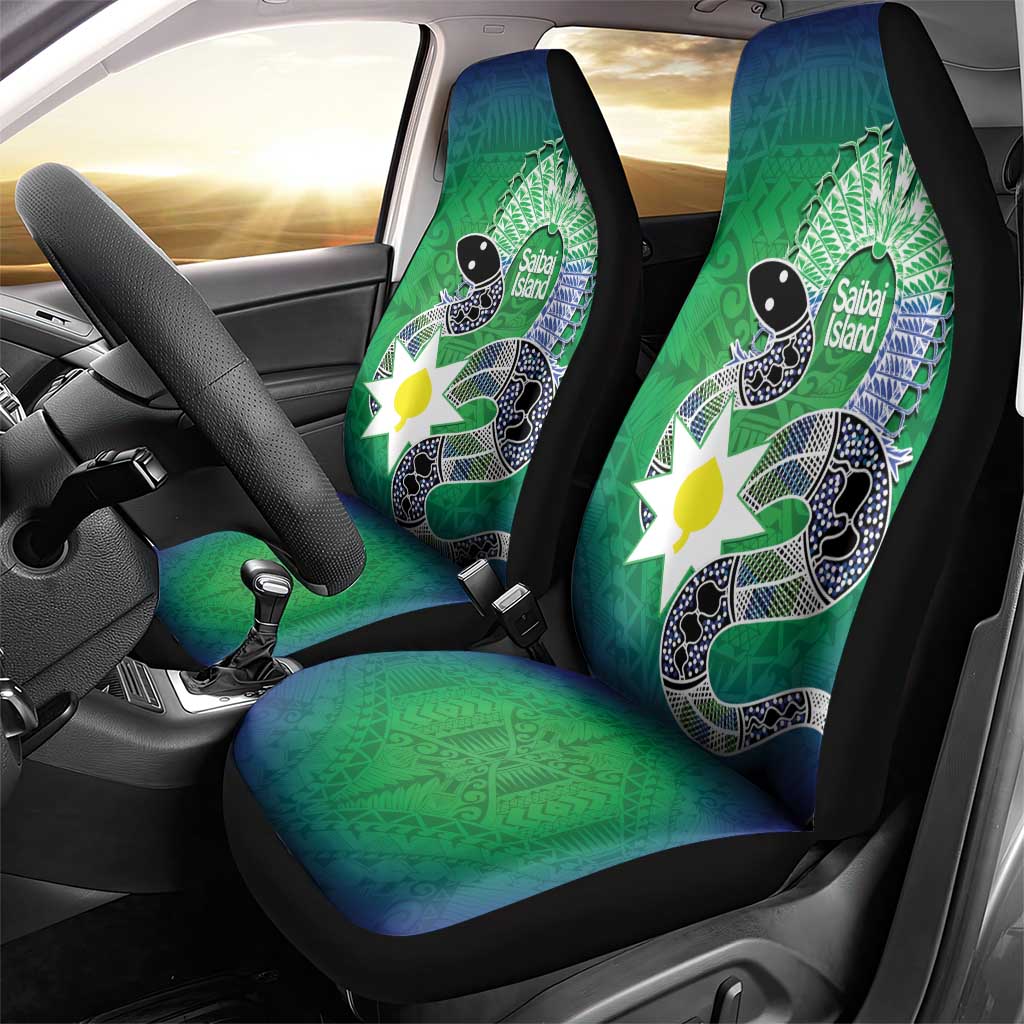Australia Saibai Island Car Seat Cover Papuan Black Snake With Dhari