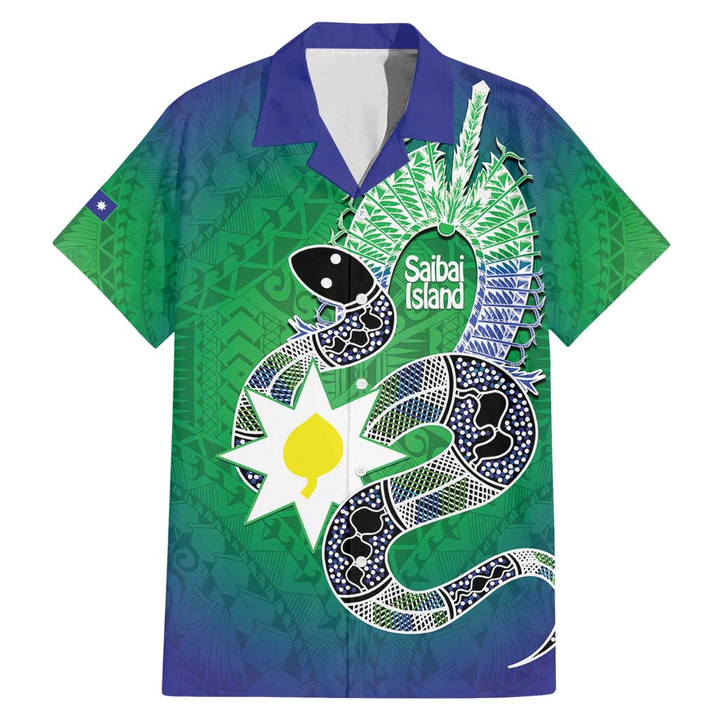 Australia Saibai Island Family Matching Mermaid Dress and Hawaiian Shirt Papuan Black Snake With Dhari