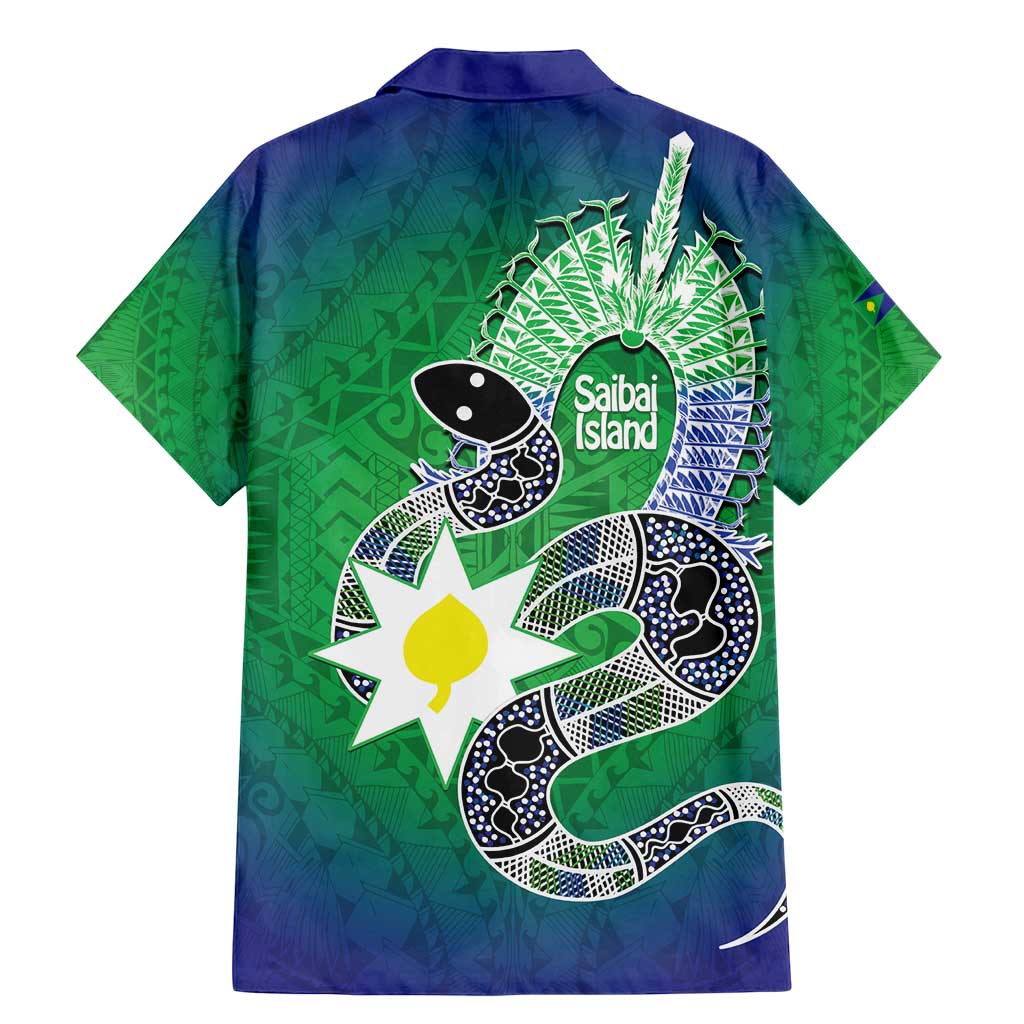 Australia Saibai Island Family Matching Mermaid Dress and Hawaiian Shirt Papuan Black Snake With Dhari