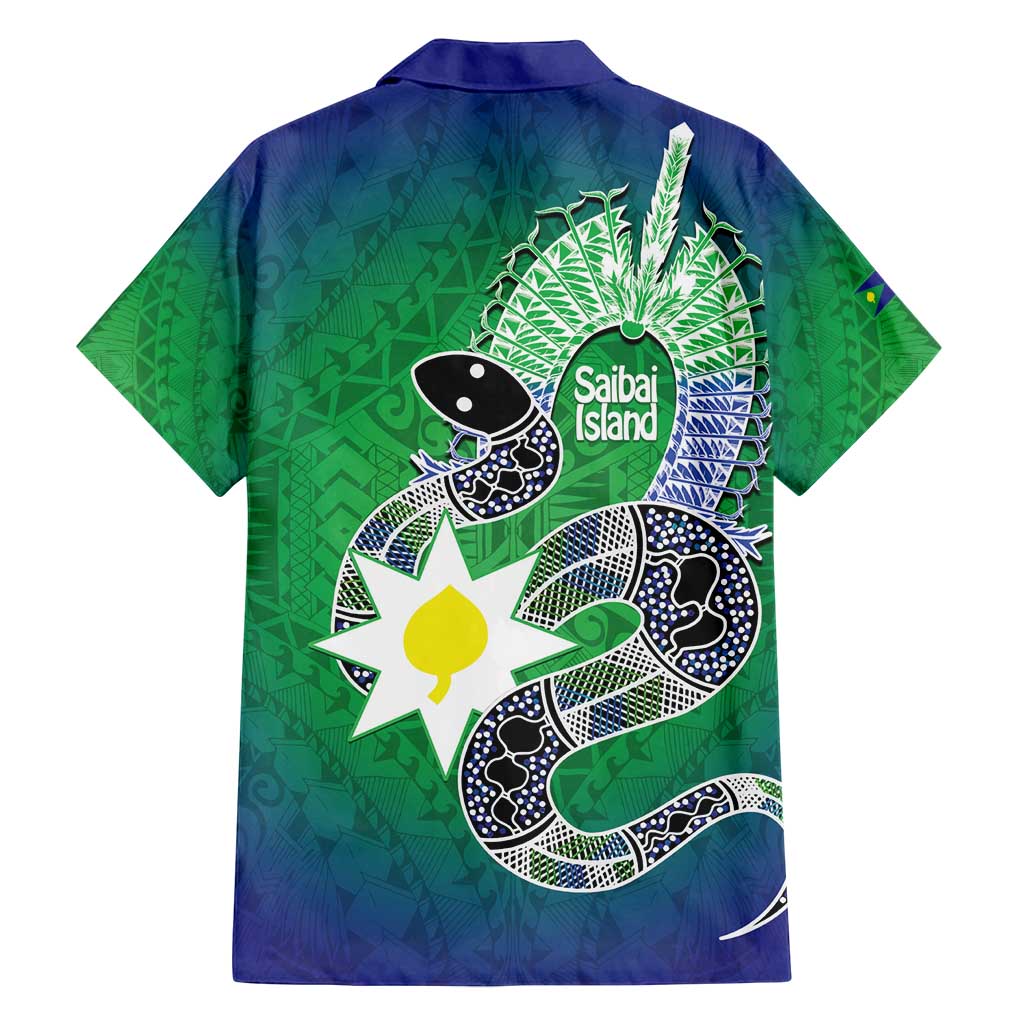 Australia Saibai Island Family Matching Puletasi and Hawaiian Shirt Papuan Black Snake With Dhari