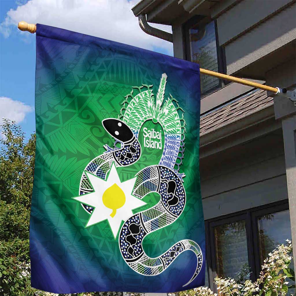 Australia Saibai Island Garden Flag Papuan Black Snake With Dhari