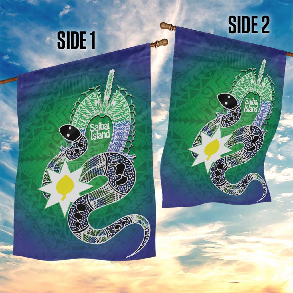 Australia Saibai Island Garden Flag Papuan Black Snake With Dhari