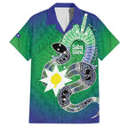 Australia Saibai Island Hawaiian Shirt Papuan Black Snake With Dhari
